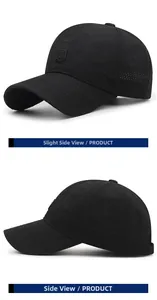 Detail of black quick-dry baseball cap with breathable laser-cut holes and R-logo