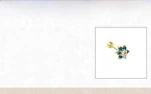 Detailed product specifications for S925 sterling silver flower cartilage stud earring