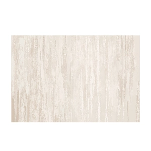 Alfombra de salón moderna color crema con diseño abstracto de ondas de agua beige