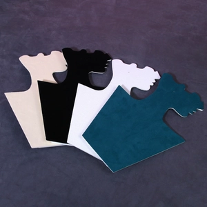 Foldable velvet necklace display stands in four elegant colors for jewelry organization