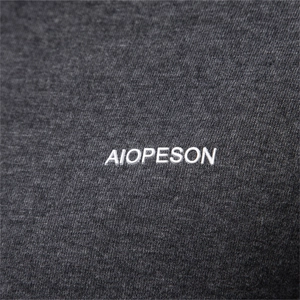 Men's dark gray breathable knit top featuring a premium 3D embossed logo print