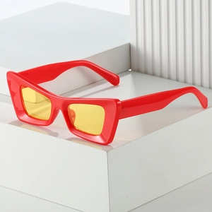 Fashion Geometric Cat Eye Sunglasses UV400 Protection PC Frame AC Lens Retro Chic Streetwear Eyewear For Men Women