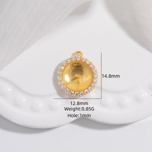 S925 sterling silver sun flower pearl earring mount with cubic zirconia stones