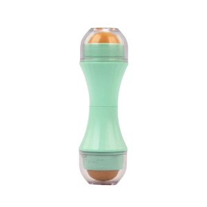 Rouleau Absorbant l'Huile Faciale en Pierre Volcanique Portable Masseur de Contrôle de l'Huile du Visage en ABS Réutilisable Outil de Beauté Lavable pour le Soin de la Peau
