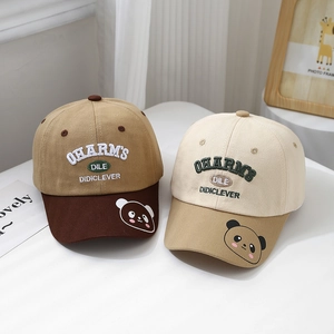Casquette de baseball enfant avec broderie panda et lettres aux couleurs bicolores