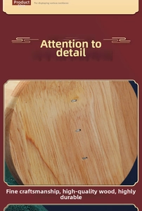 Detail view of wooden necklace display stand featuring vertical metal hanging hooks