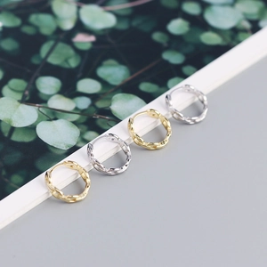 Elegant s925 silver link chain hoop earrings in gold and silver finishes for women