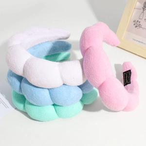 Thickened sponge cloud headband cute plush hair hoop pastel face washing hair accessories daily
