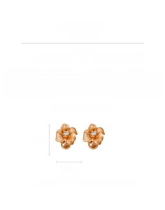 Tableau des tailles pour boucles d'oreilles vintage en forme de fleur avec perles et strass