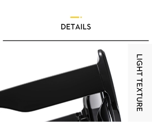 Detail showing the light texture hinge and connection of oversized black sunglasses