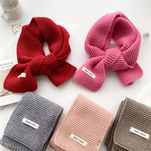 Thick knitted winter scarves for women in various colors like red pink grey and beige