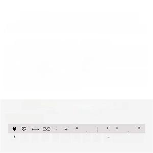 Detail showing 20x4.3mm bar pendant customization options with 14 icons and fonts