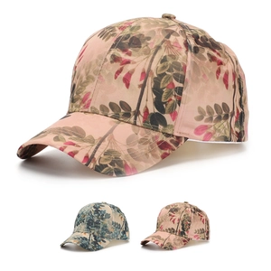 Floral Print Baseball Cap Breathable Mesh Adjustable Sun Protection Ethnic Casual Outdoor Fashion Hat