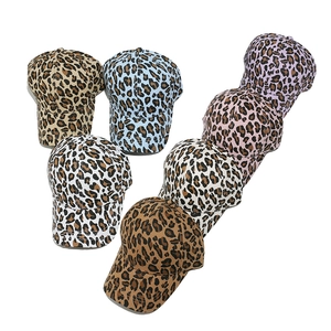 Leopard Print Baseball Cap Cotton Sun Protection Adjustable Strap Outdoor Fashion Streetwear Hat For Men Women