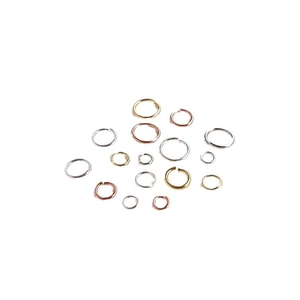 18K gold plated jump rings in gold silver and rose gold finishes for DIY jewelry