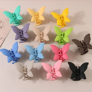 Butterfly Hair Claw Clips Matte ABS Plastic Hair Catch Barrettes For Women Minimalist Korean Style Hair Styling Accessories