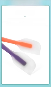 Silicone spatula set with translucent heads heat resistant up to 230 degrees Celsius