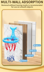 Shark kids basketball hoop with suction cups for tile, glass, and wood surfaces