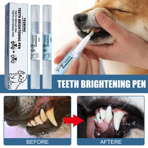 Pet teeth brightening pen set for dogs and cats with effective before and after results