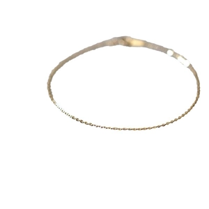 Minimalist 14k gold plated 925 sterling silver ultra-thin link chain bracelet for women