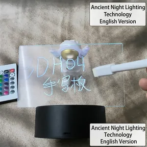 3D Astronaut LED Night Light with Erasable Acrylic Note Board and Remote Control