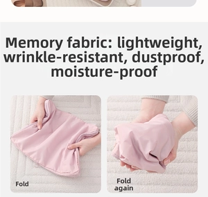 Wrinkle-resistant memory fabric of pink travel bag showing lightweight material detail