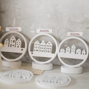 Moules détaillés en résine pour designs architecturaux miniatures et ornements de maison