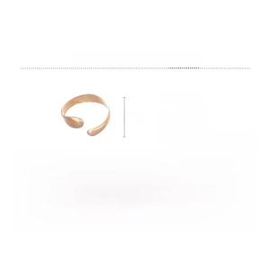 Detailed size specifications for rose gold iron open bangle with 6.2cm inner diameter