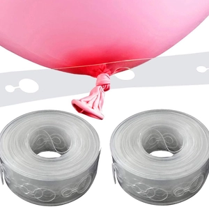 5m double-hole plastic balloon chain and glue dots set for birthday arch party decorations