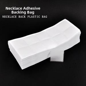 Clear self-adhesive plastic pouches for jewelry necklace backing card packaging