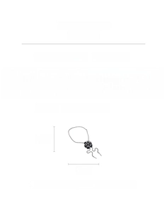 Detailed view of black rose pendant necklace with crystal tassels and sizing information