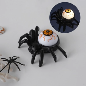 Halloween Dekoration leuchtende Spinnen-Augapfel-Lampe mit orangefarbenem LED-Licht
