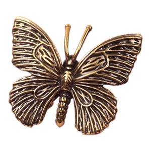Vintage Solid Brass Butterfly Figurine Ornament Antique Bronze Insect Statue For Home Office Desk Decor