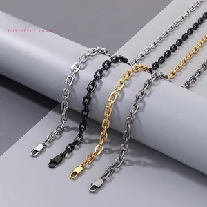 Collier Chaîne À Maillons O Et Bracelet Géométrique En Acier Inoxydable Bijoux Minimalistes Industriels Hommes Femmes