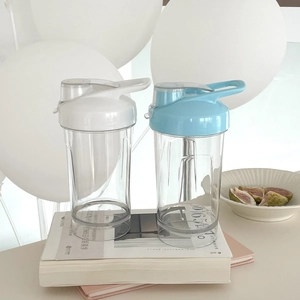 Minimalist macaron style transparent plastic sports water bottle with non-slip texture