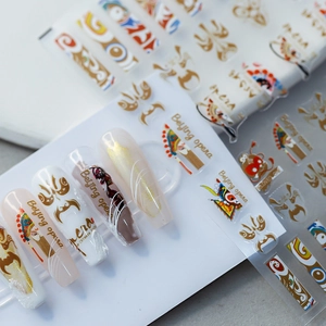 Beijing Opera Nail Art Stickers Ultra Thin Adhesive Chinese Style National Essence Cultural Masks Manicure Decals
