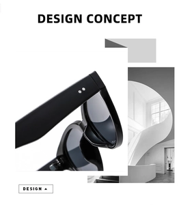 Detail of black cat-eye sunglasses featuring silver rivets and dark polarized lenses
