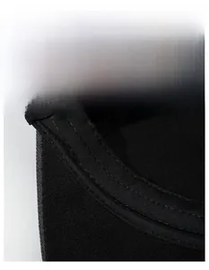 Macro detail of the wide moisture-wicking sweatband inside this warm winter baseball cap