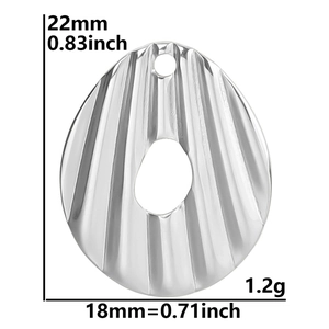 Pendentif ovale argenté à texture ondulée, 22mm par 18mm, pour la création de bijoux
