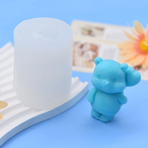 Stampo in silicone orsetto per candele profumate fai da te e gesso a cuore