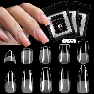 Set di Unghie Finte in Soft Gel Professionali Ultrasottili Senza Tracce Opache Copertura Completa per Manicure Fai da Te Donna