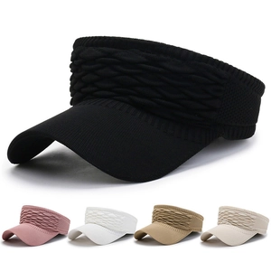 Women Knitted Sun Visor Hat Topless Breathable UV Protection Polyester Sport Baseball Cap For Outdoor Running Beach Casual