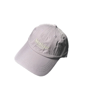 Casquette baseball rétro violet gris en coton avec broderie Main Location et visière