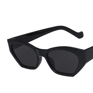 Classic black oversized cat-eye sunglasses with thick frames and durable metal hinges