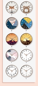 Detailed overview of various Nordic style 30cm wall clocks with rose gold metal frames