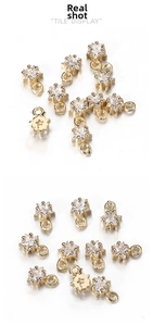 Vue macro d'un pendentif étoile en or 14 carats avec sertissage de zircons étincelants