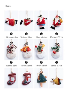 Detailed size guide for vintage metal Christmas ornaments featuring Santa and Snowman designs