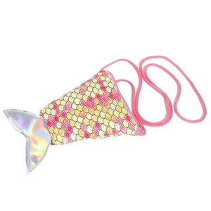 Joli sac bandoulière sirène pour enfants avec écailles colorées et paillettes