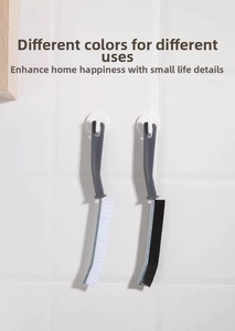 Spleetborstelset voor het reinigen van voegen met ergonomische handgreep en wandmontage