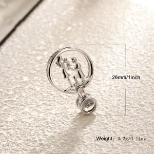 Silver dreamcatcher necklace pendant with proposal silhouette and weight specs